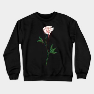 White Rose Dripping with Blood Crewneck Sweatshirt